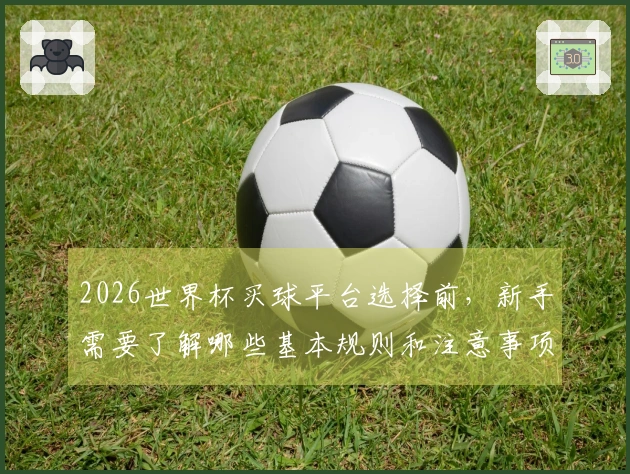 2026世界杯买球平台选择前，新手需要了解哪些基本规则和注意事项？